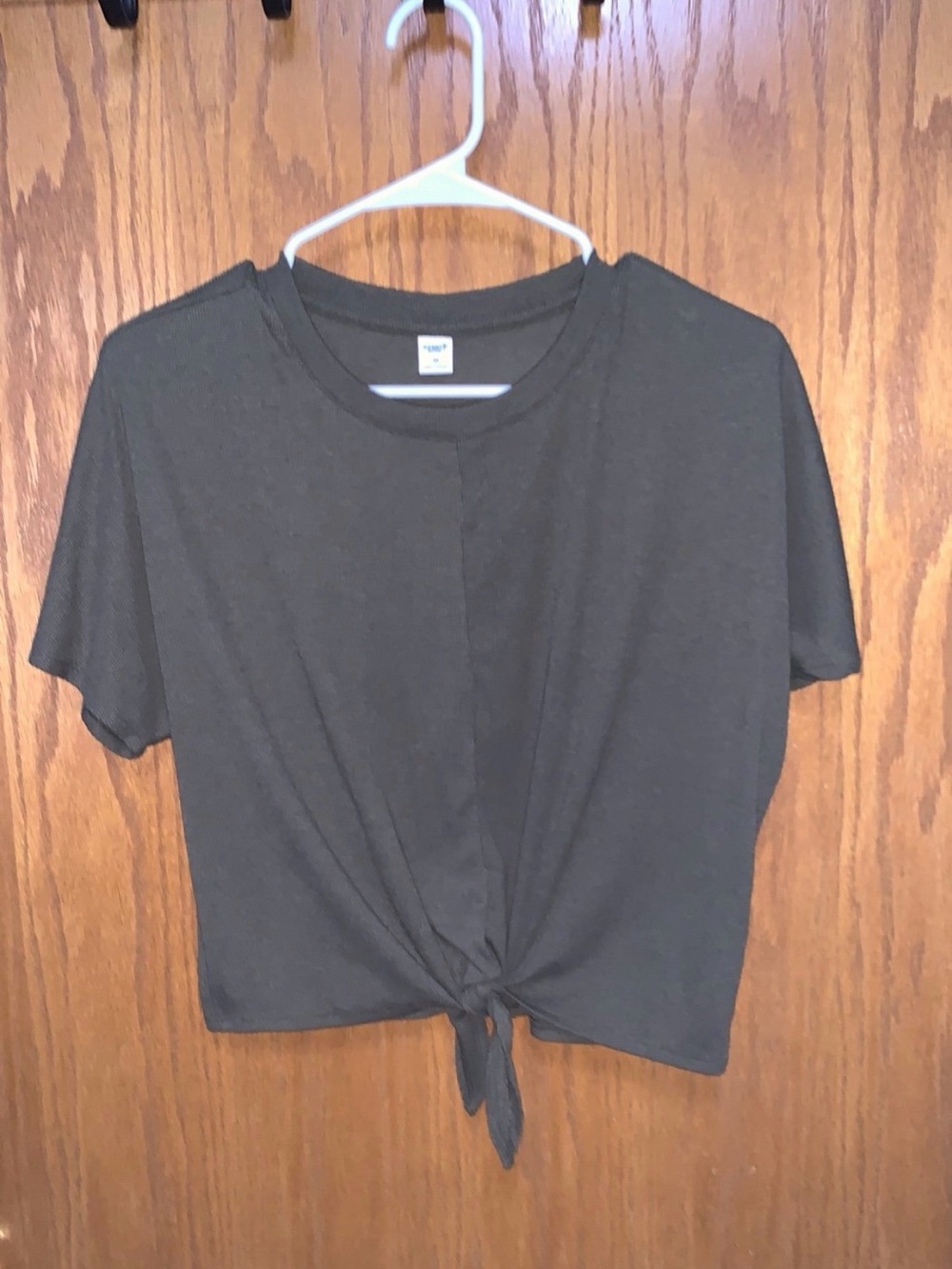 Old Navy Tie-Front Top - Olive Green